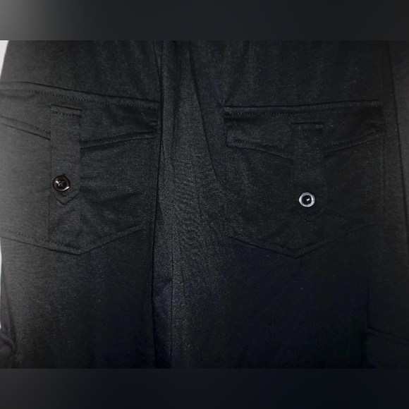 Black  Palazzo Cargo Pants Size Large - Picture 4 of 5